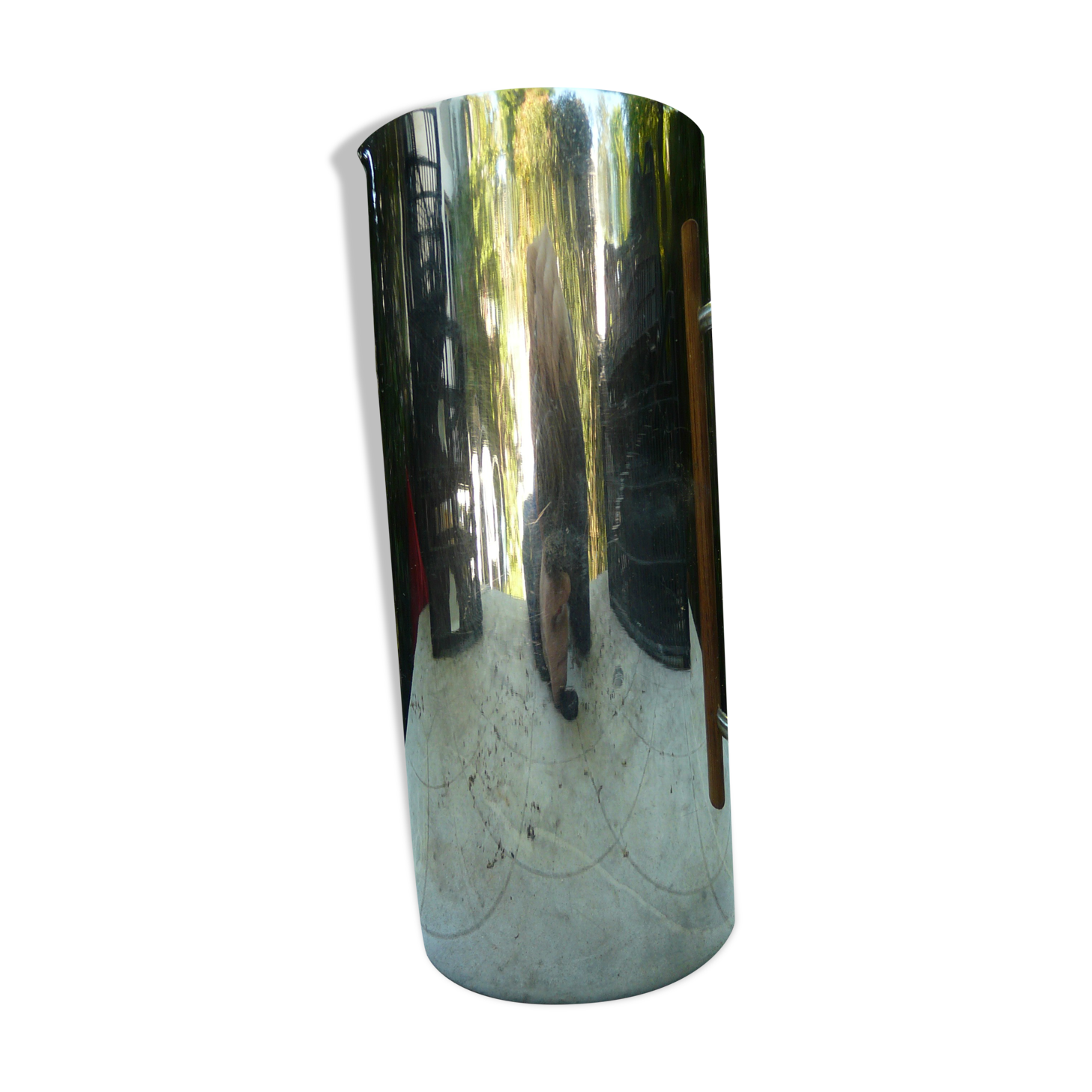 Scandinavian pitcher by Guy Degrenne in stainless steel and wood