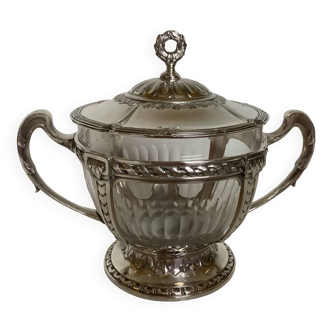 Minerva silver metal box candy box