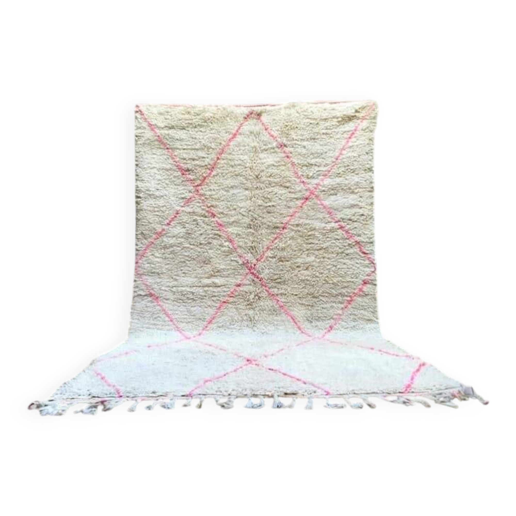 Handmade traditional beni ourain rug size 100 x 300 cm