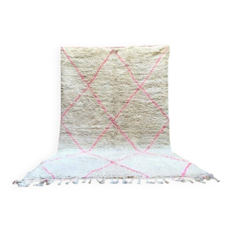 Handmade traditional beni ourain rug size 100 x 300 cm