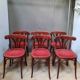 Serie de 6 chaises bistrot en bois courbé