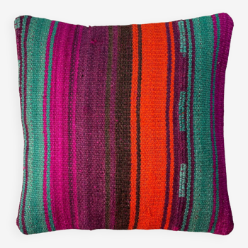 Housse de coussin kilim turc vintage, 40 x 40 cm