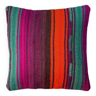 Housse de coussin kilim turc vintage, 40 x 40 cm