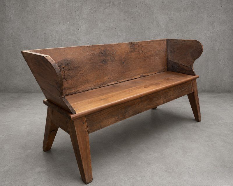 Rustic solid wood bench