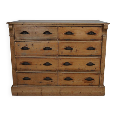 Meuble d'atelier ancien en pin allemand, début du XXe siècle