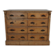 Antique German pine shop cabinet, early 20th century