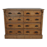 Antique German pine shop cabinet, early 20th century