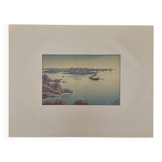 Lithograph by Henri Rivière Entrance to the Port of Ploumanac'h