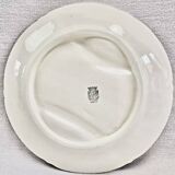 Set of 6 old Onnaing barbotine asparagus plates