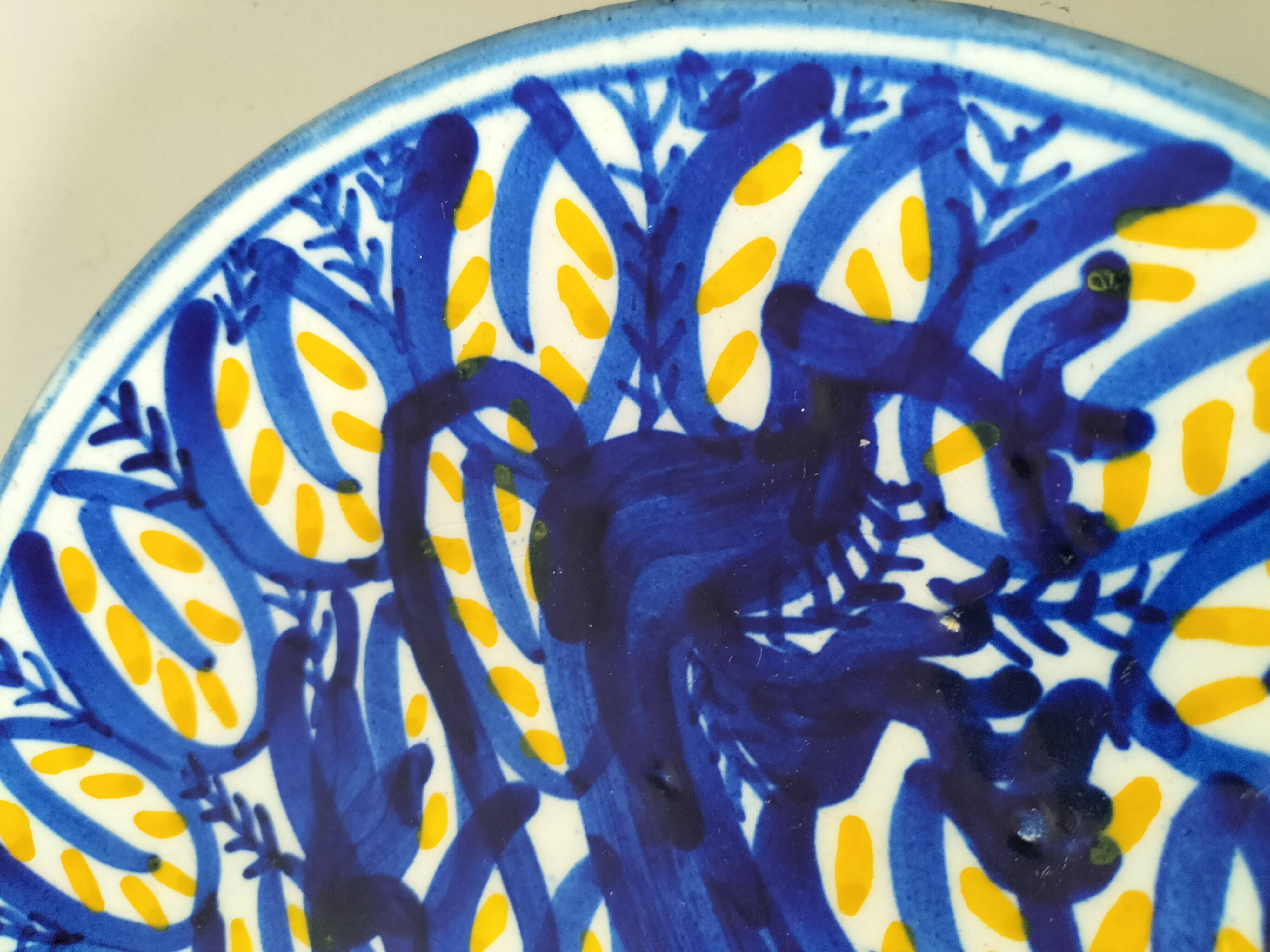 Vintage Spanish handmade plate (probably Talavera - Castile)