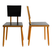 Two rare demountable plywood chairs by Axel Kufus model Stöcke for Atoll