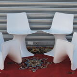 Set of four chairs " Naila " by Christian Adam. Edition Newform