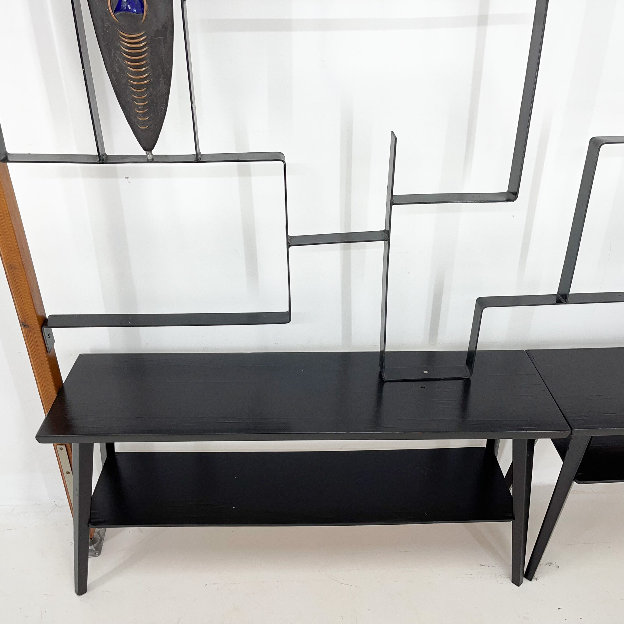1960's art wall unit or room divider with sculpture by Jelínek