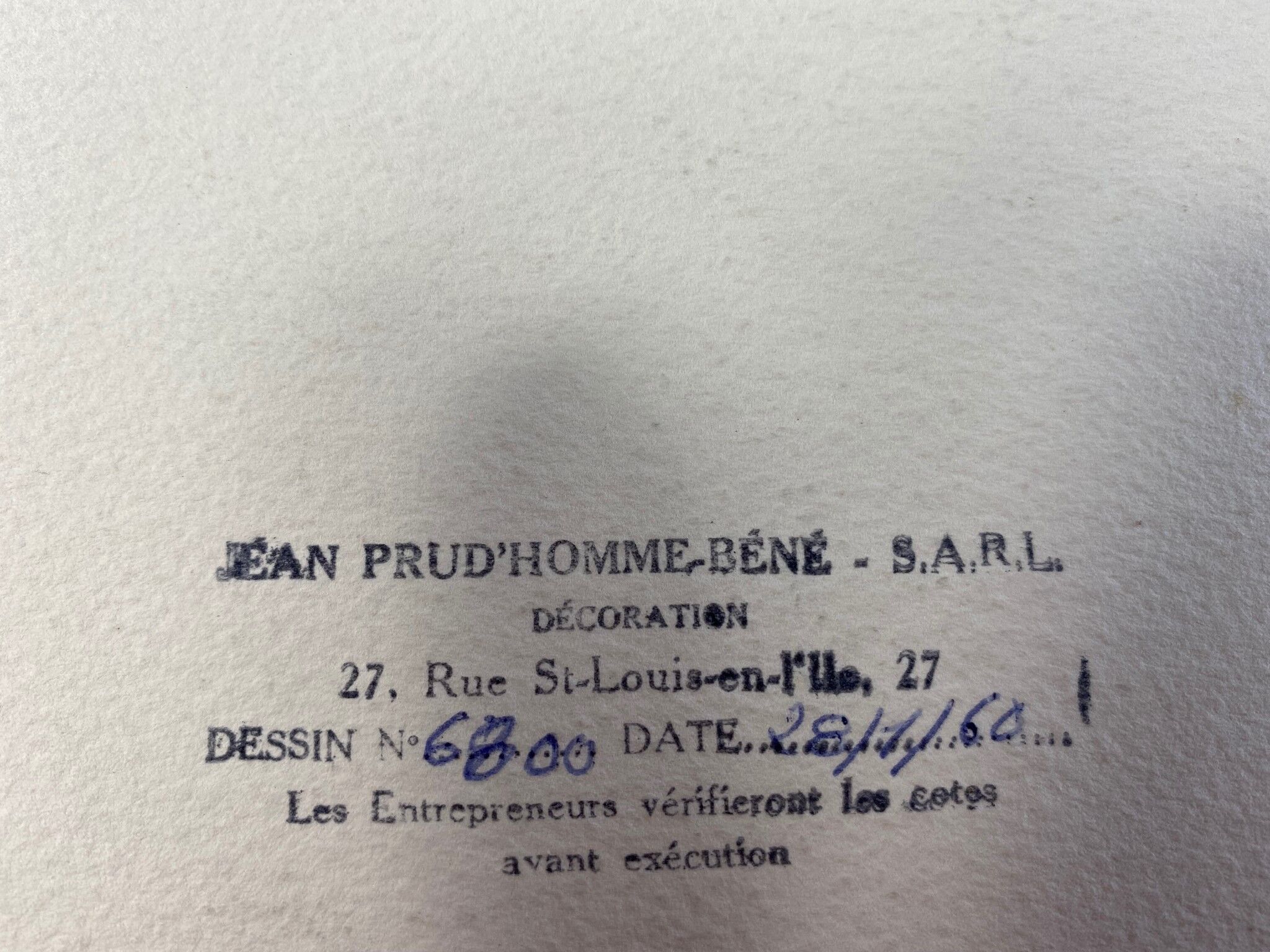 Interior designer study 60s - Jean PRUD'HOMME-BÉNÉ