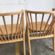 4 Chaises de bistrot en bois en forme de v
