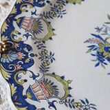 Antique French 19th Century Quimper 'First Mark HB' Plate Angel Cherub Deco