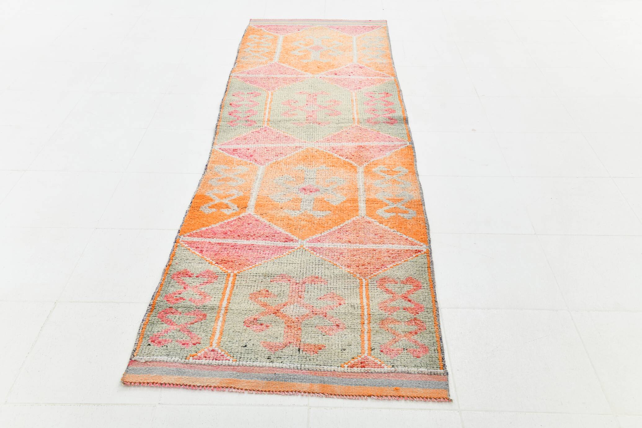 Tapis de couloir vintage turc, 90 x 319 cm