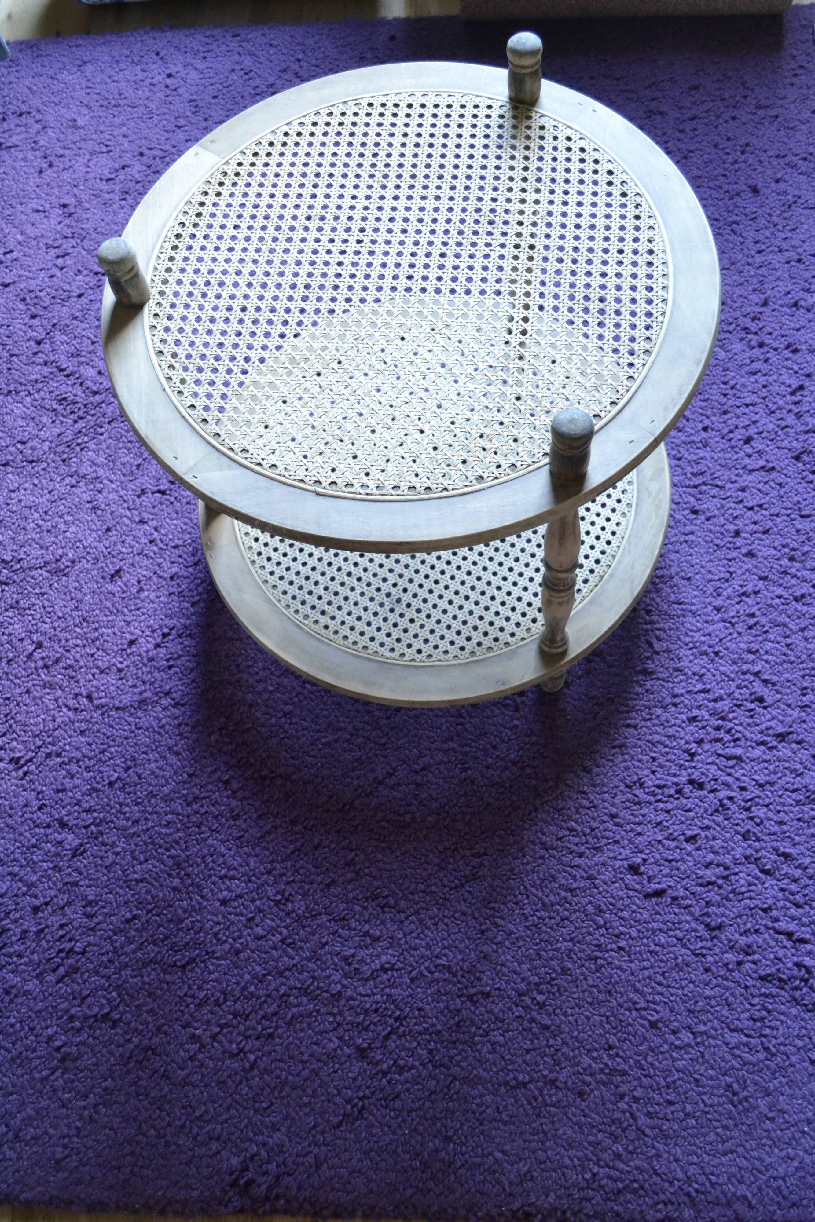 Coffee table cannage/wood