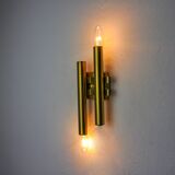 Tubular wall lamp by Maison Sciolari, 2 lights, Italy, 1970