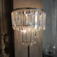 Floor lamp in chrome metal & transparent crystal