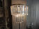 Floor lamp in chrome metal & transparent crystal
