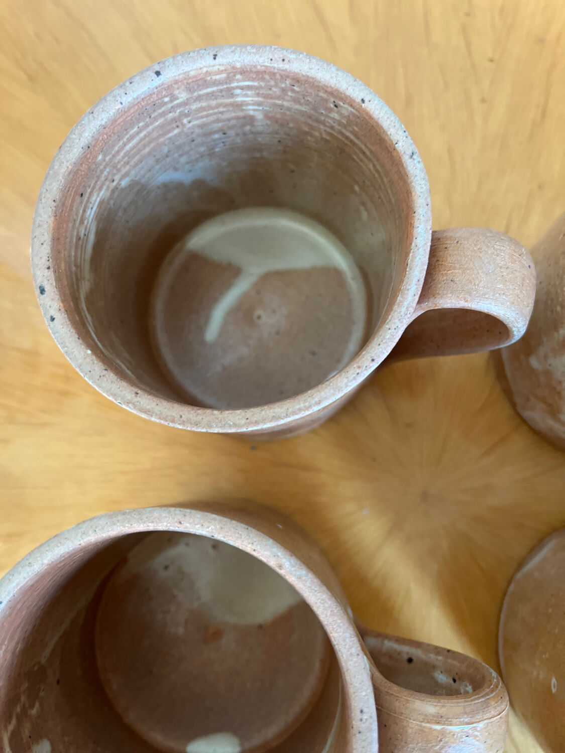 Lot de 5 tasses à café en grès vintage
