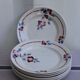 Set of 8 flat ceramic plates