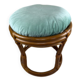 Vintage rattan pouf