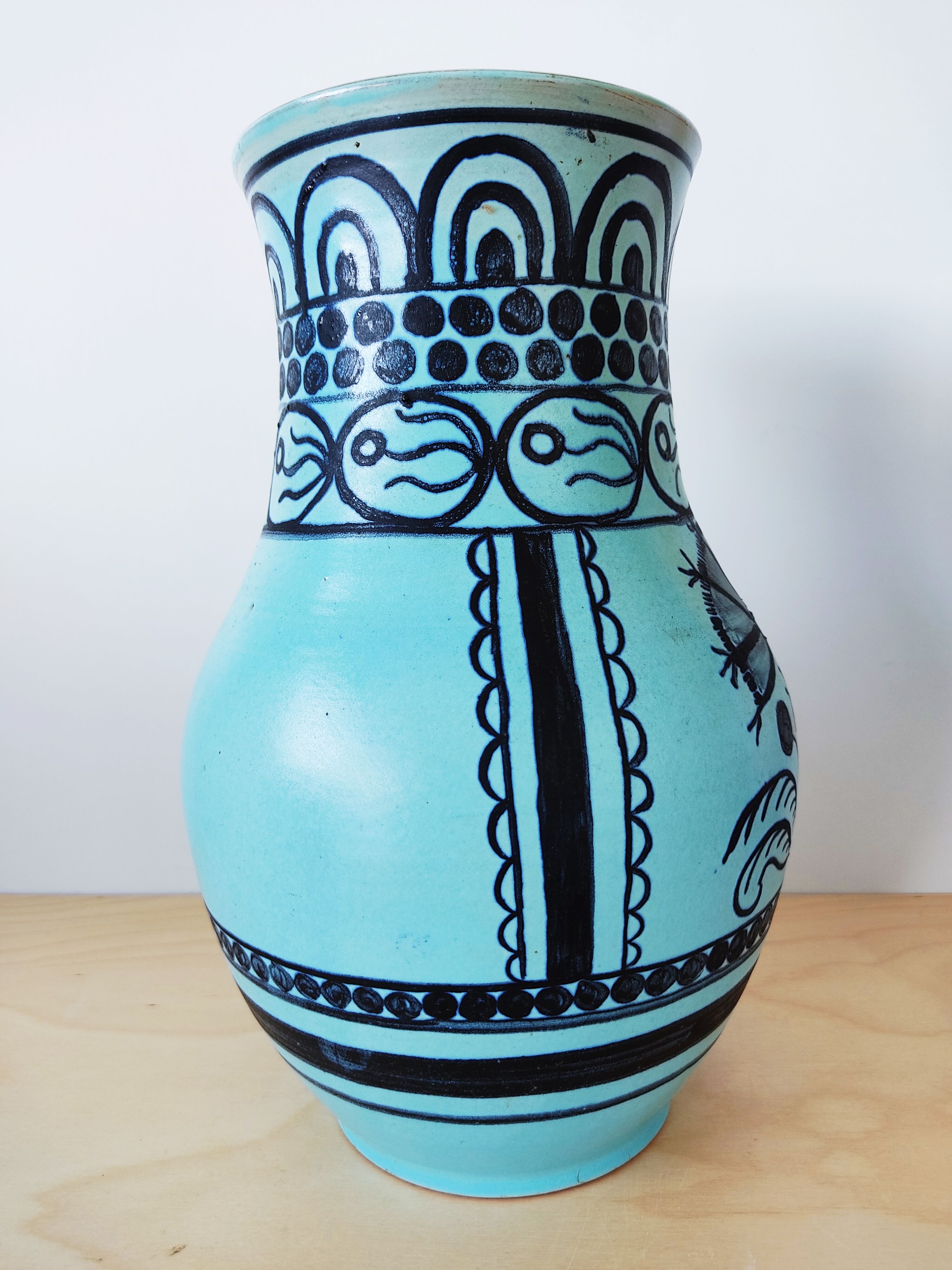 Vase Ernenwein Marmoutier Alsatian ceramic 1960