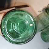 Lot 3 ideal green glass jars