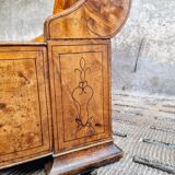 Antique chaise longue daybed Empire style walnut