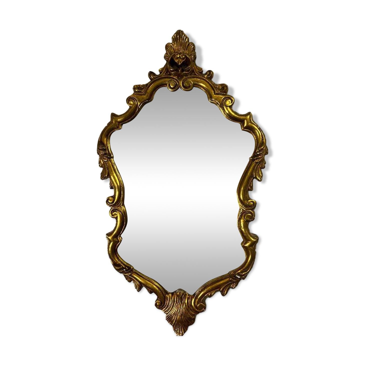 Vintage gold baroque wall mirror