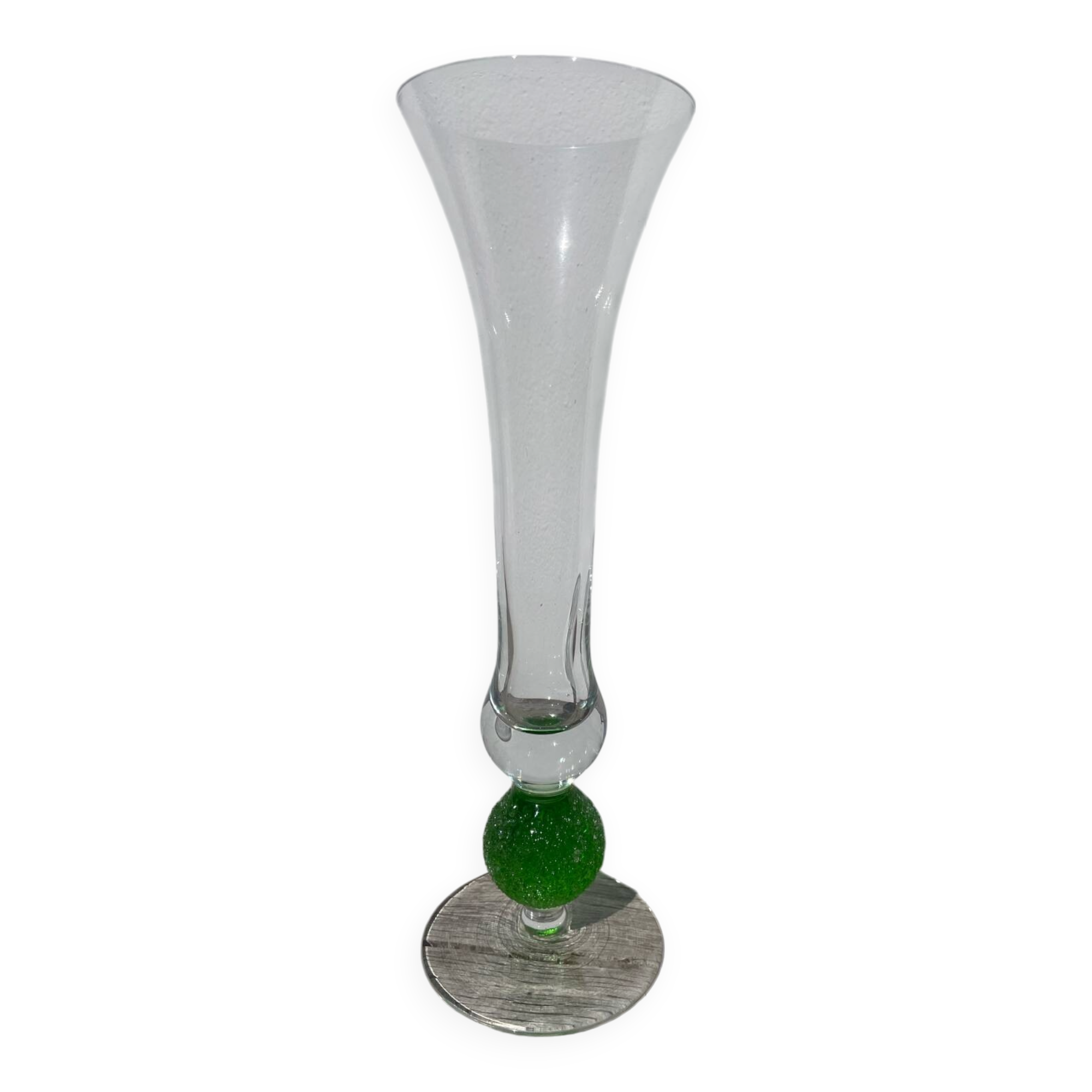 Green Murano glass vase