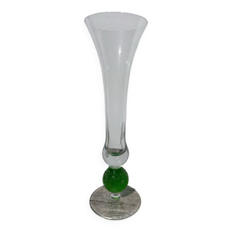 Small green Murano glass vase