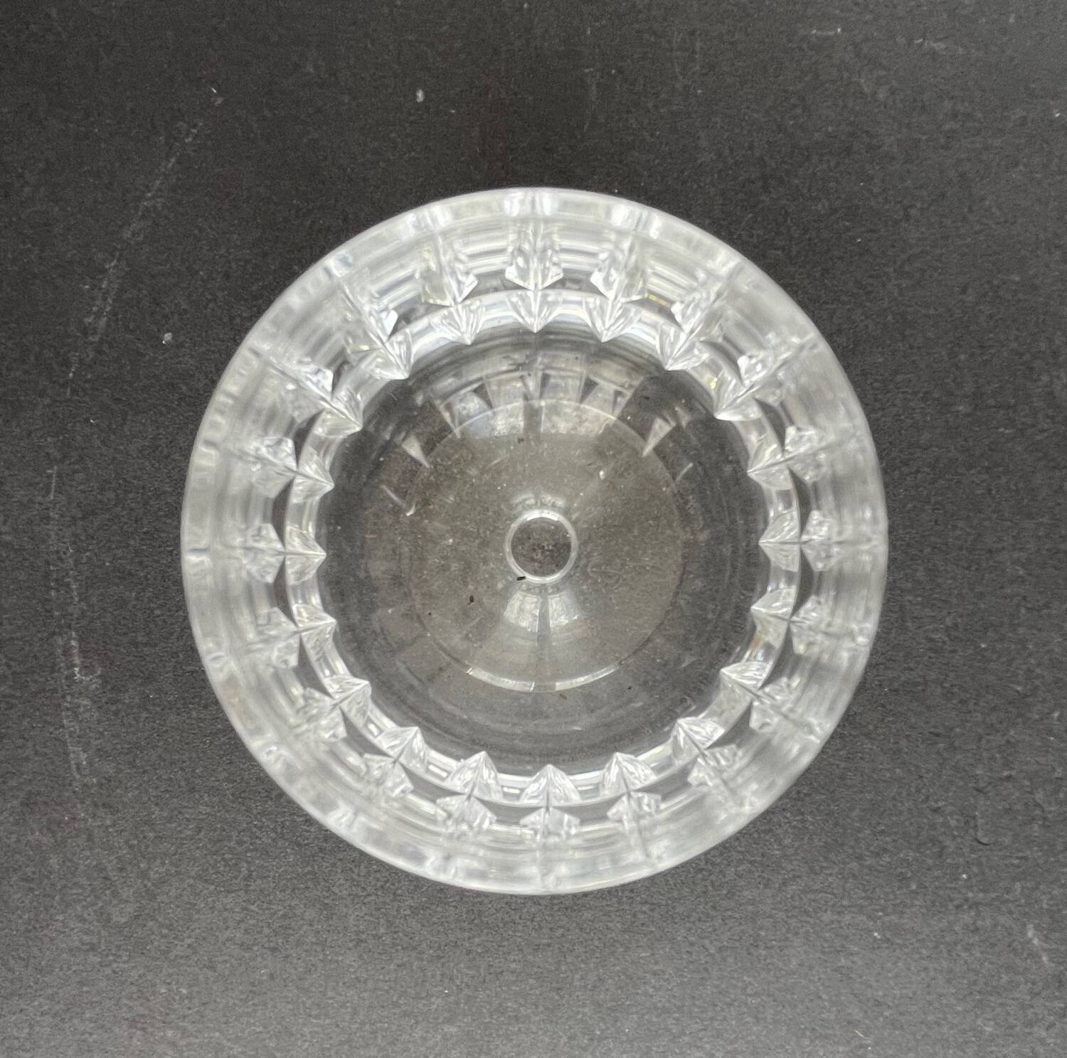 2 cut crystal alcohol glasses