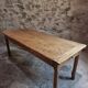 Old farmhouse dining table, rustic kitchen, poplar top, chestnut base, two drawers, 1800–1850.