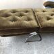 Seventies long chair in ochre velvet