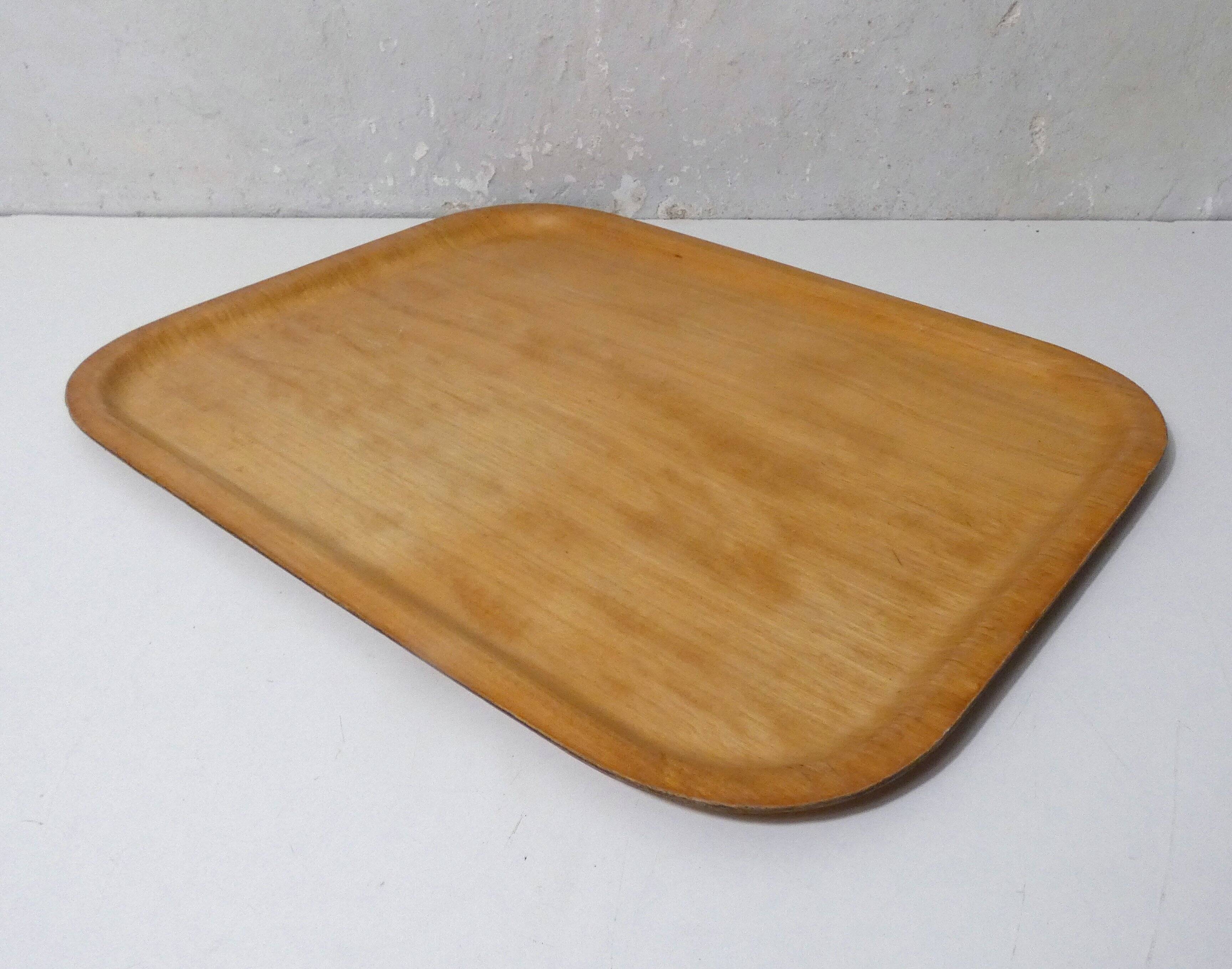 vintage wooden PLATEX plateau