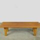 Vintage handmade robust slatted BENCH, Netherlands 1970s