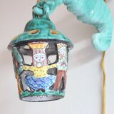 Ceramic Seahorse Lantern from Vietri Sul Mare, Italy 1960S.