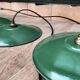 Enameled sheet metal pendant lights