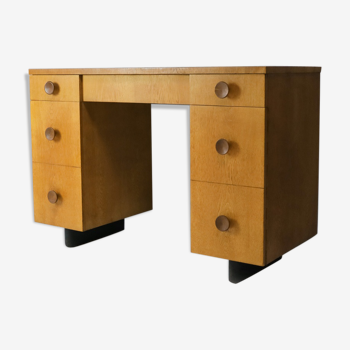 1930’s Art Deco Czech teak desk