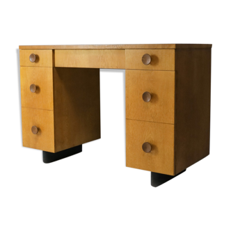 1930’s Art Deco Czech teak desk