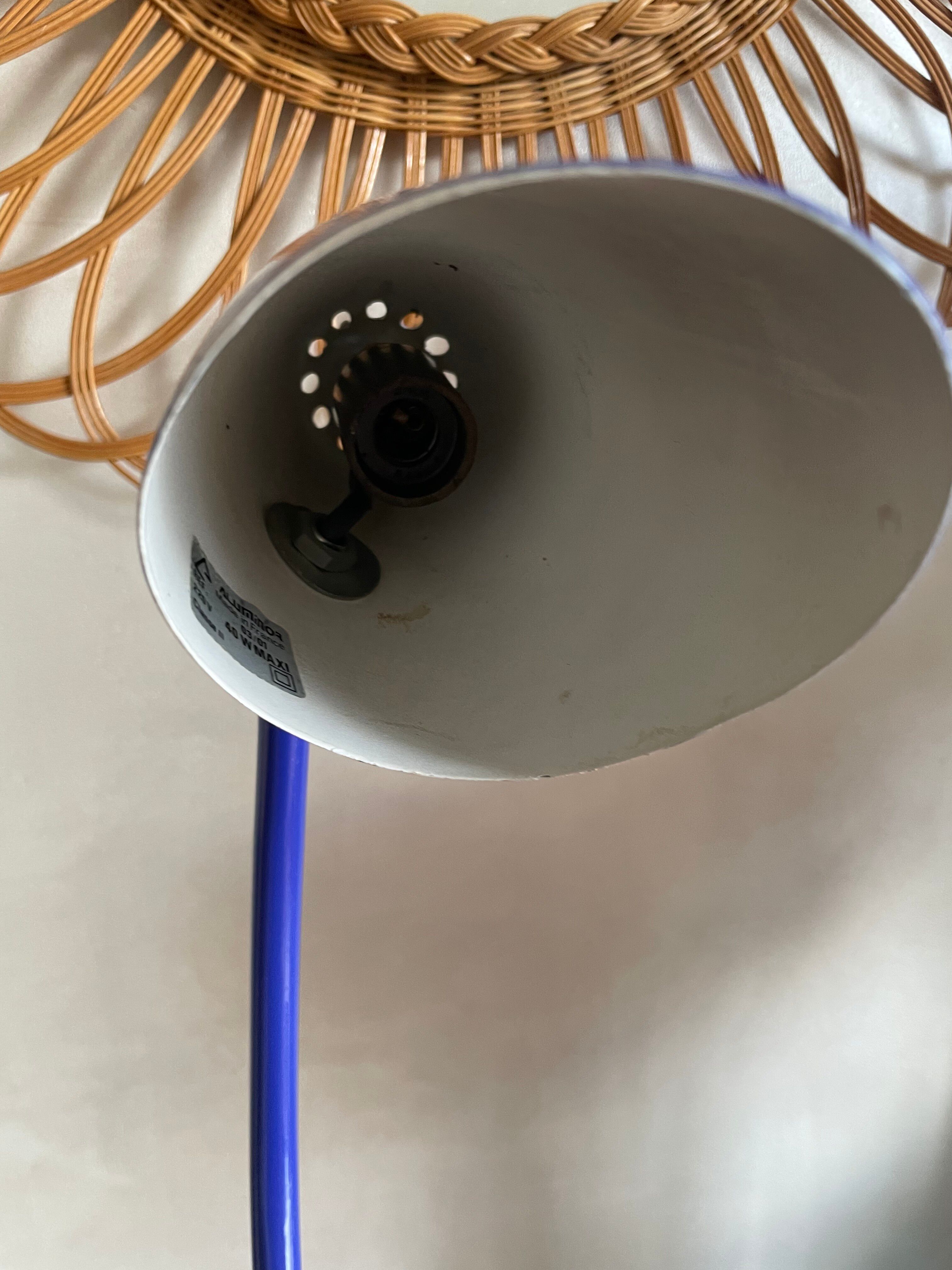 Vintage blue iron lamp