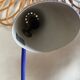 Vintage blue iron lamp