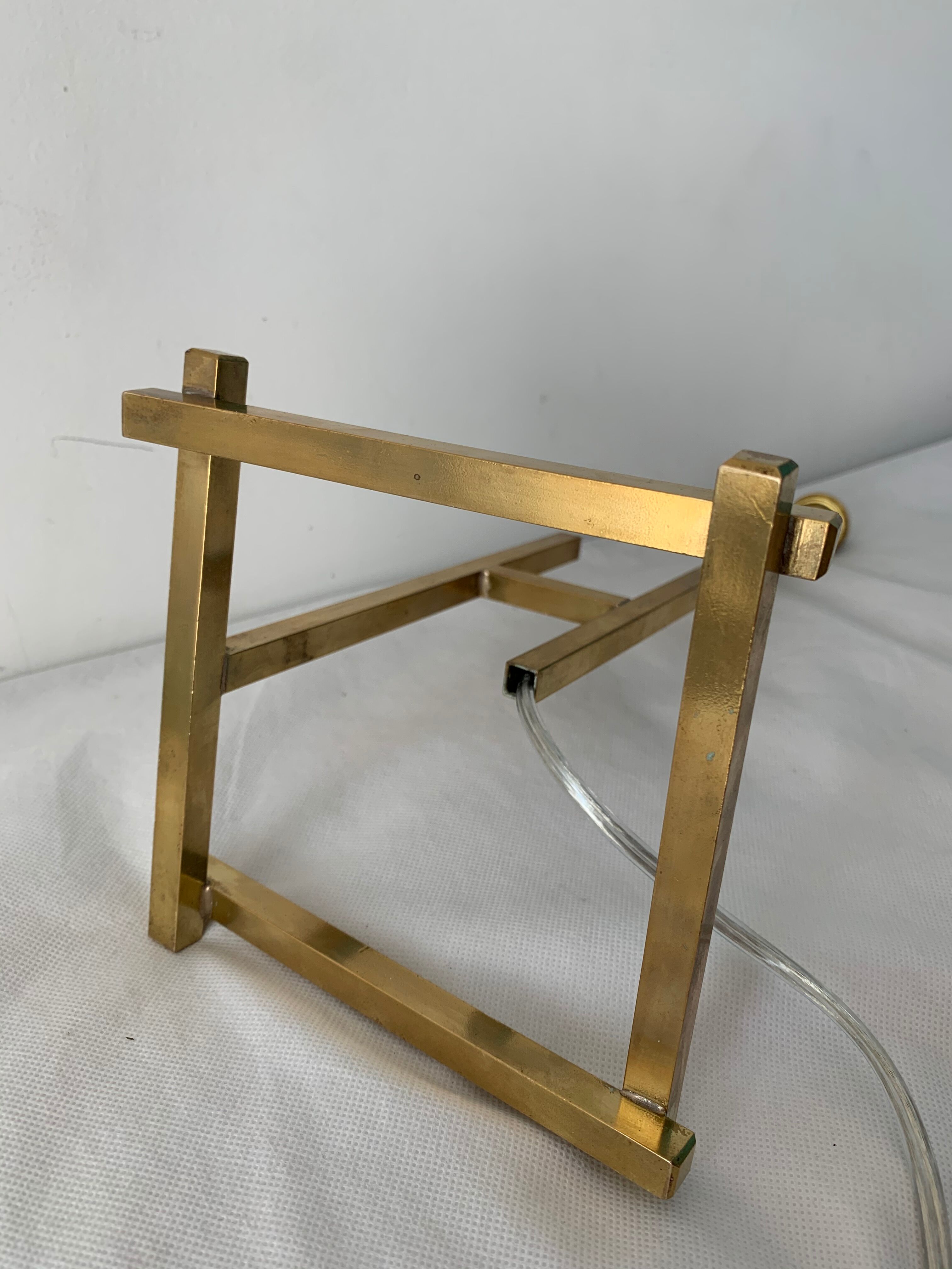 Square base brass lamp foot