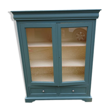 Meuble vitrine en bois revisite
