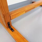Oval table / vintage pine console from the 60s 70s