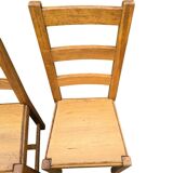 Set of 6 solid wood dining chairs