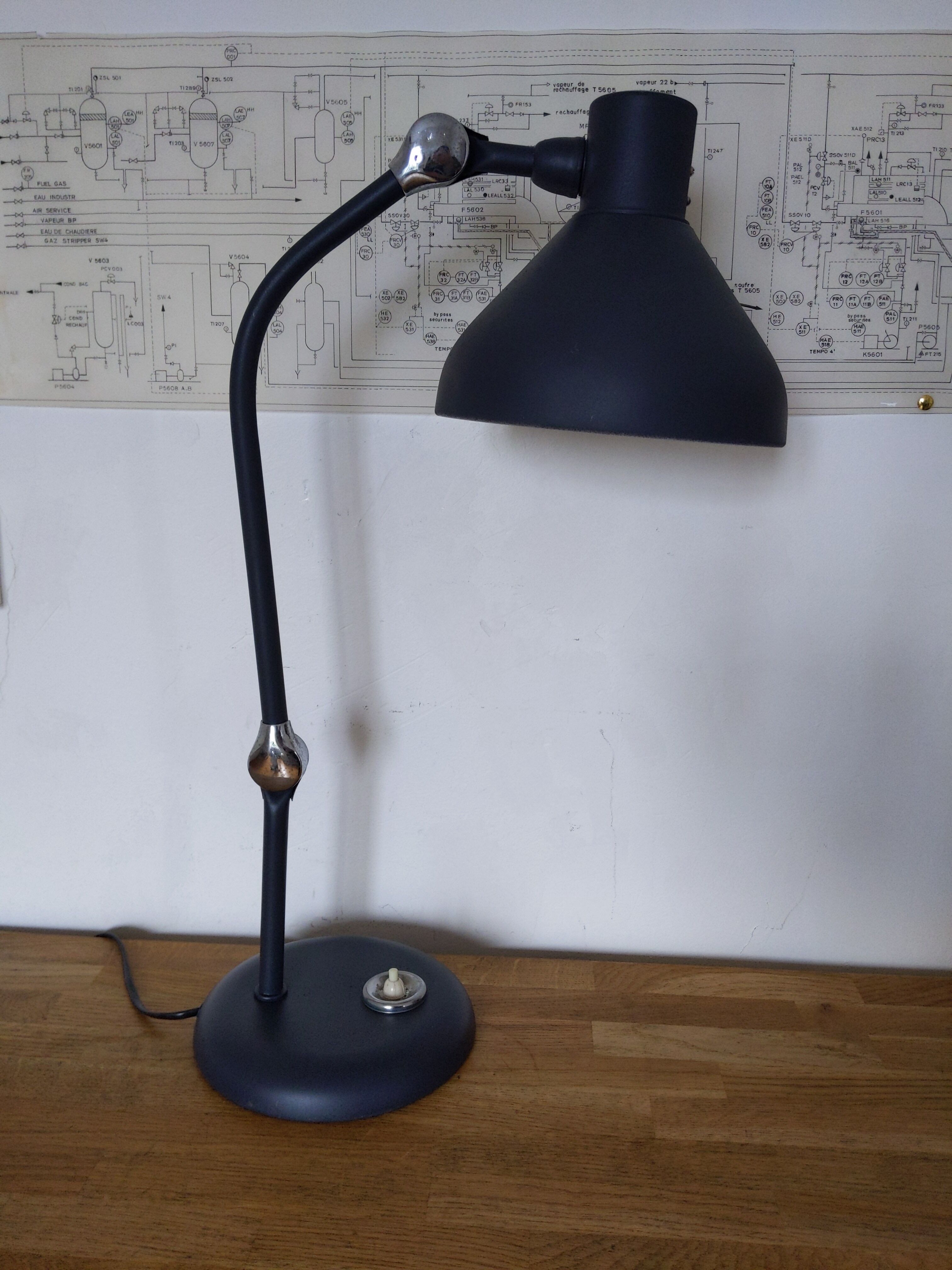 Vintage articulated desk lamp Jumo model GS1